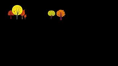 秋天树木动态树叶秋叶飘落元素合集视频的预览图